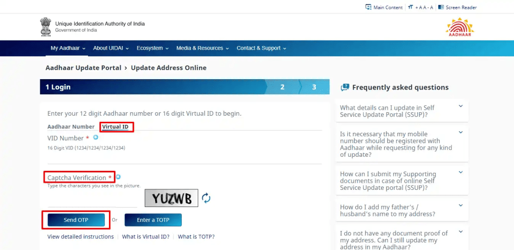 Aadhaar Card Photo And Address Updation online