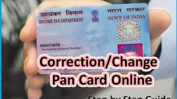 Pan Card Correction Form online