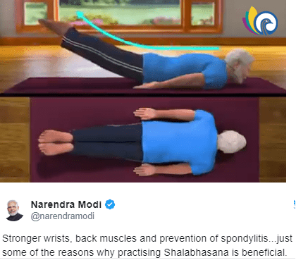 Shalabhasana by PM Modi