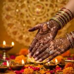 Indian Women Apply Mehendi