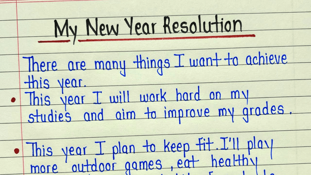 New Year Resolution Essay