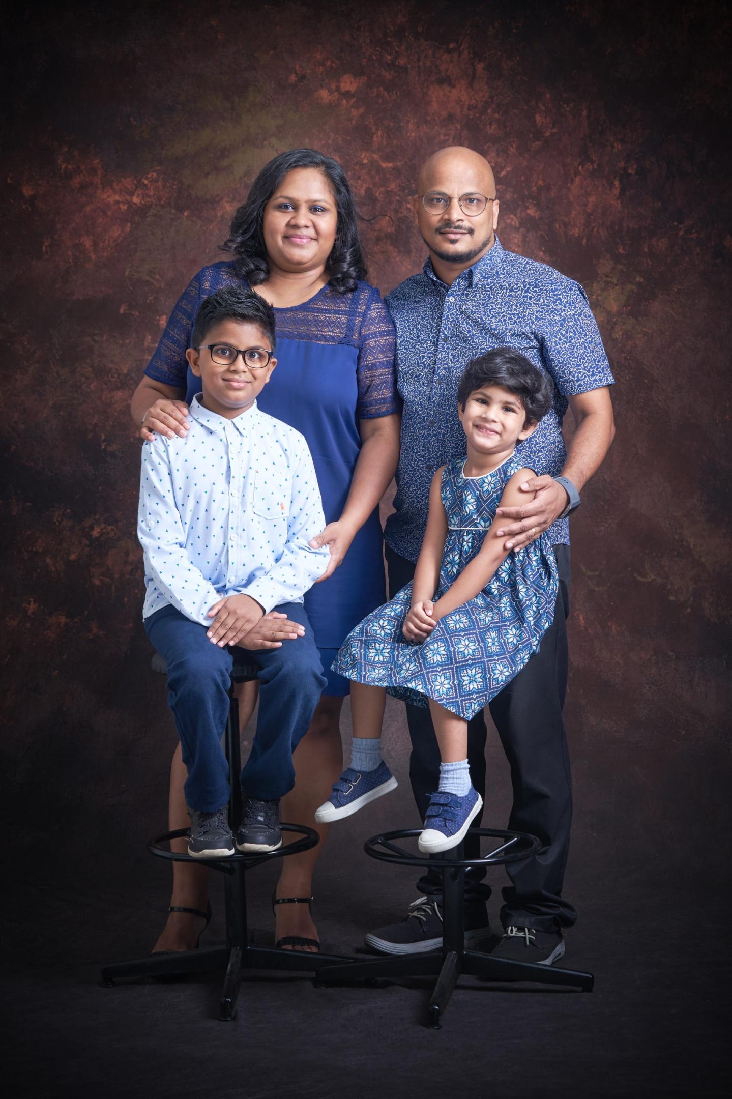 Studio Family Session in Austin with Family of Five