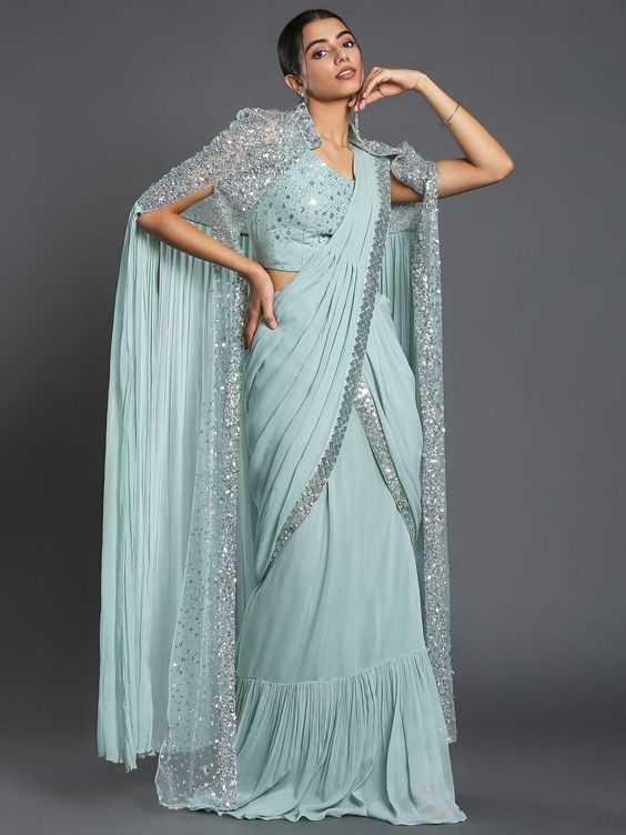 beauty of ready to wear saree