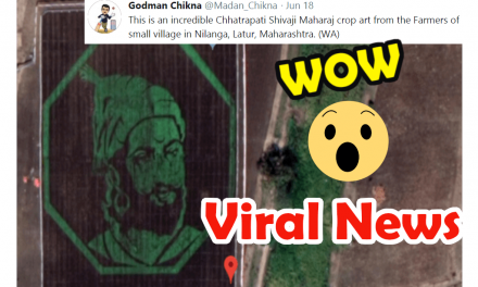 Chhatrapati Shivaji Maharaj Crop Art in Maharashtra : Google Maps