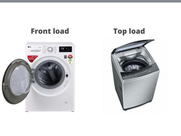Difference between a front load and top load washing machine